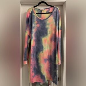 Andrée Tie Dye Sweater Dress 3X